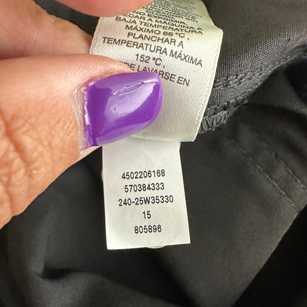 NWT White House Black Market Pants Black 12 High Rise Utility Crop Cargo Ankle - Picture 6 of 12